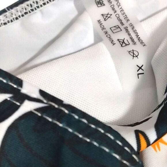 MARIGOLD & FOREST GREEN RUCHED HIGH WAIST BIKINI BOTTOMS SIZE XL NWOT - Picture 10 of 10